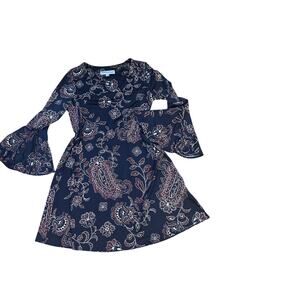 Emma Michele Boho Paisley Bell Sleeve Dress – Size Small